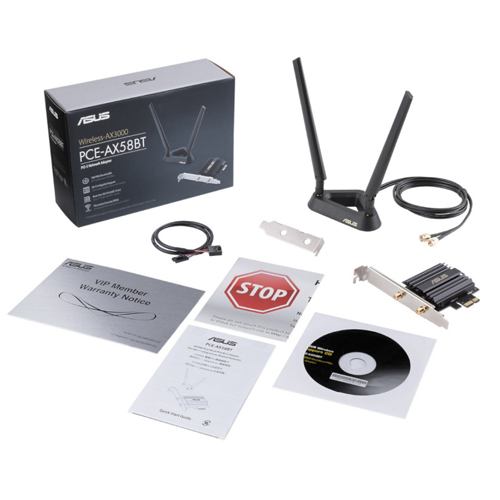 Asus AX3000 Dual Band PCI-E WiFi 6 (802.11ax) Adapter (PCE-AX58BT)