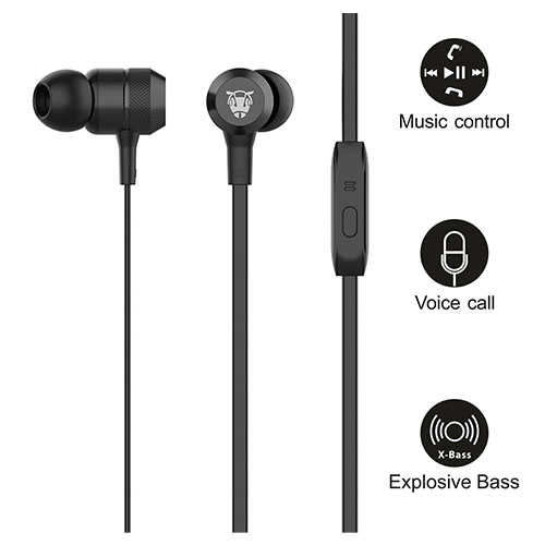 Ant Audio Wave 702 MMetal Wired Earphone with Mic - Black