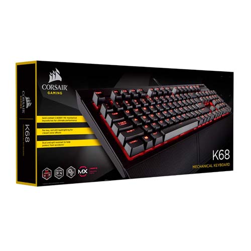 Corsair K68 Mechanical Gaming Keyboard - Red LED - Cherry MX Red (CH-9102020-NA)