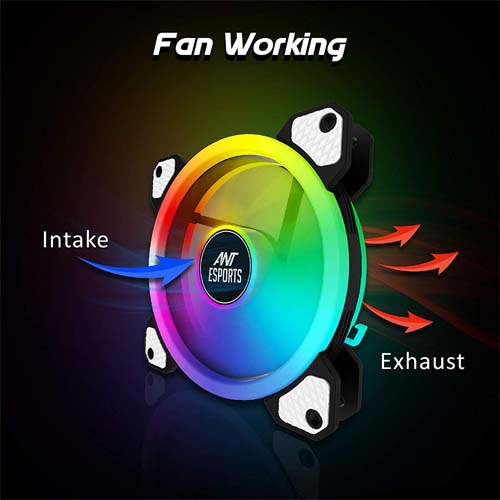 Ant Esports Superflow 120 KIT - Pack of 3 ARGB Fan With ARGB Control And RF Remote
