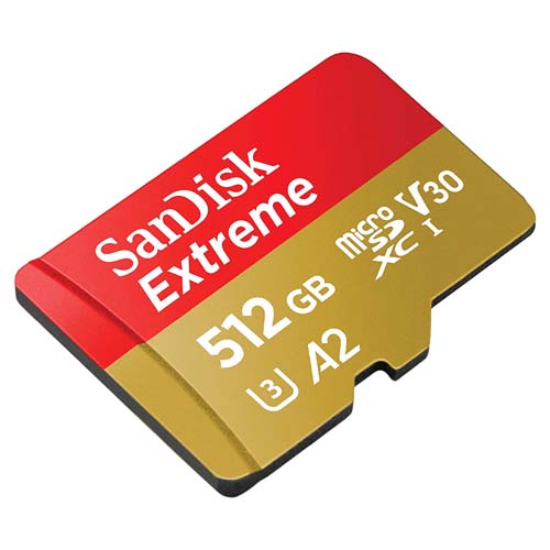 SanDisk Extreme 512GB MicroSD UHS-I Card (SDSQXA1-512G-GN6MA)