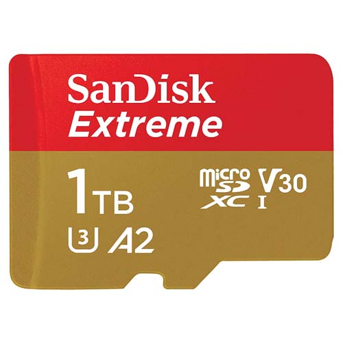 SanDisk Extreme 1TB MicroSD UHS-I Card (SDSQXA1-1T00-GN6MA)