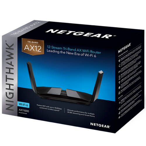 Netgear Nighthawk Tri-band AX12 12-Stream AX11000 WiFi 6 Router (RAX200)