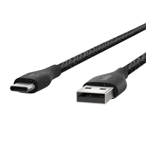 Belkin 10 Feet DuraTek Plus USB-C to USB-A Cable with Strap (F2CU069BT10-BLK)