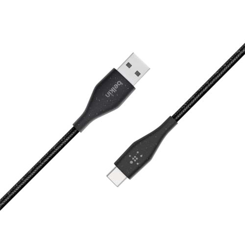 Belkin 4 Feet DuraTek Plus USB-C to USB-A Cable with Strap (F2CU069BT04-BLK)