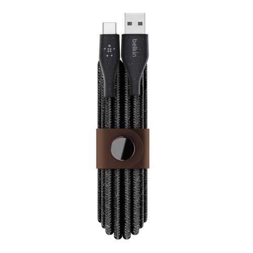 Belkin 10 Feet DuraTek Plus USB-C to USB-A Cable with Strap (F2CU069BT10-BLK)