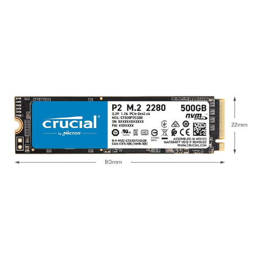 Crucial P2 250GB PCIe M.2 2280 SSD (CT250P2SSD8)