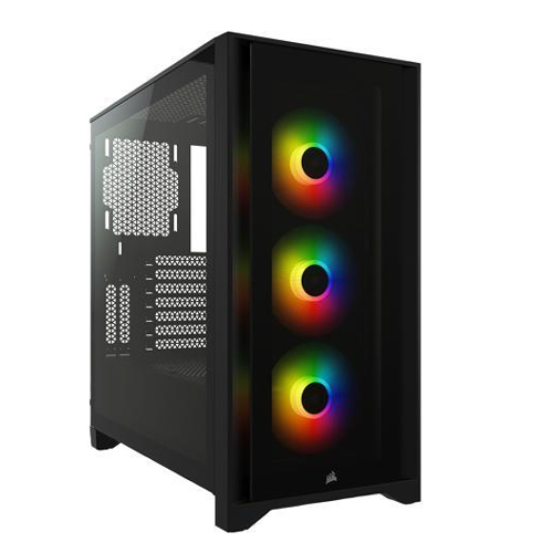 Corsair iCUE4000X RGB Tempered Glass Mid-Tower Gaming Case - Black (CC-9011204-WW)