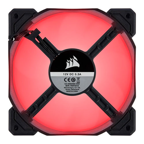 Corsair Air Series AF120 LED (2018) Red 120mm Fan Single Pack (CO-9050080-WW)