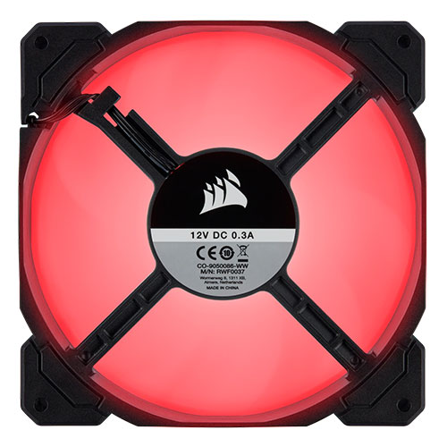 Corsair Air Series AF140 LED (2018) Red 140mm Fan Single Pack (CO-9050086-WW)