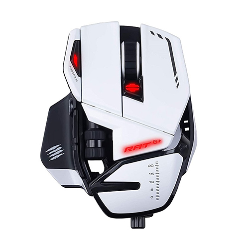 MadCatz R.A.T. 6+ Optical Gaming Mouse - White (MR04DCINWH000-0)