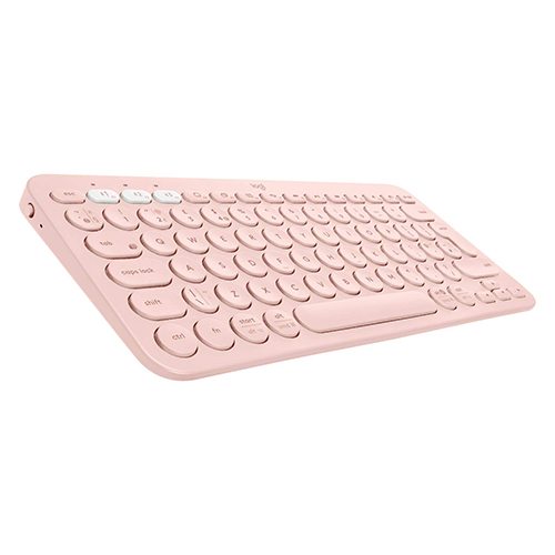 Logitech K380 Multi-Device Keyboard + M350 Pebble Mouse - Rose