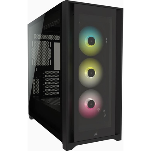 Corsair iCUE 5000X RGB Tempered Glass Mid-Tower ATX PC Smart Case - Black (CC-9011212-WW)