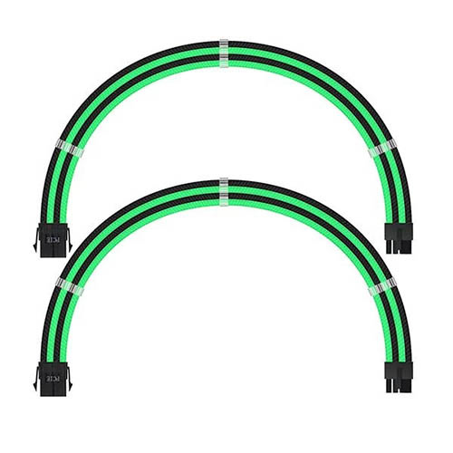 Ant Esports MODPRO Sleeve Cable Kit 30 CM Extension Cable (Green – Black)