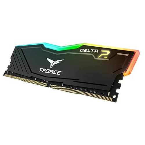 Teamgroup T-Force Delta RGB 16GB (8GBx2) DDR4 3600MHz Memory - Black (TF3D416G3600HC18JDC01)