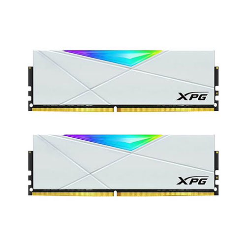  Adata XPG Spectrix D50 16GB (8GBx2) 3200MHZ White DDR4 RGB Ram (AX4U32008G16A-DW50)