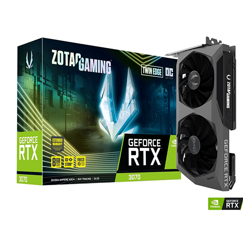 Zotac Gaming GeForce RTX 3070 Twin Edge OC 8GB GDDR6 (ZT-A30700H-10PLHR)