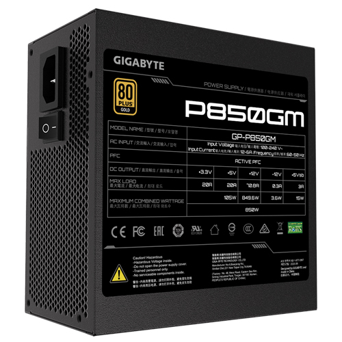 Gigabyte GP-P850GM 80 Plus Gold 850W Power Supply