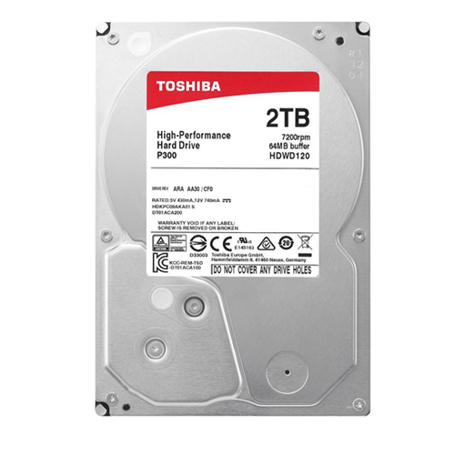 Toshiba P300 2TB High-Performance Hard Drive (HDWD220UZSVA)