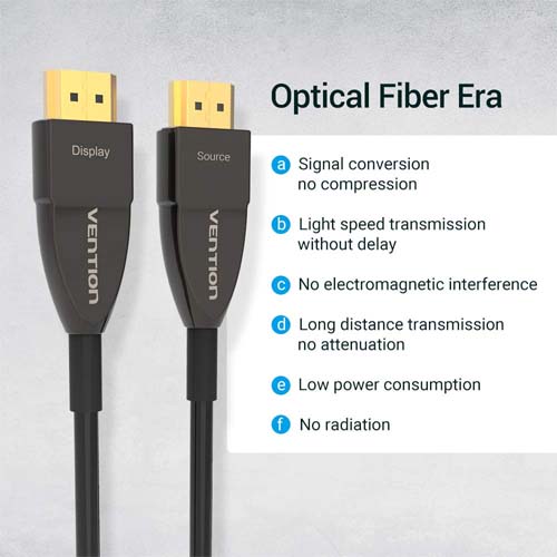 Vention Optical HDMI 2.0 Cable 50m Black (AAYBX)
