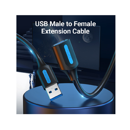 Vention USB 3.0 A Male to A Female Extension Cable 1M Black (CBHBF)