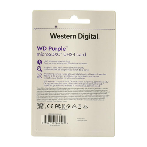 Western Digital 256GB Purple microSD Card (WDD256G1P0A)