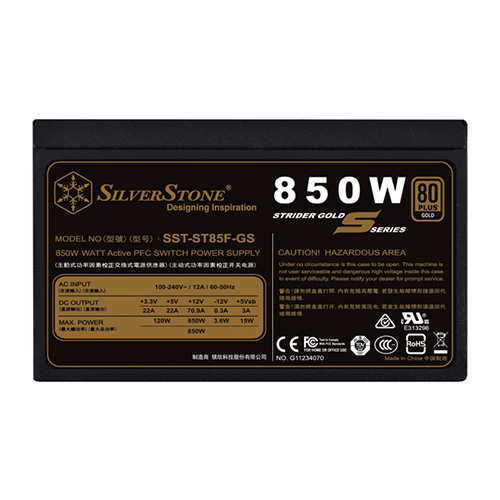 SilverStone 850W 80 Plus Gold Fully Modular PSU (SST-DA850-G)