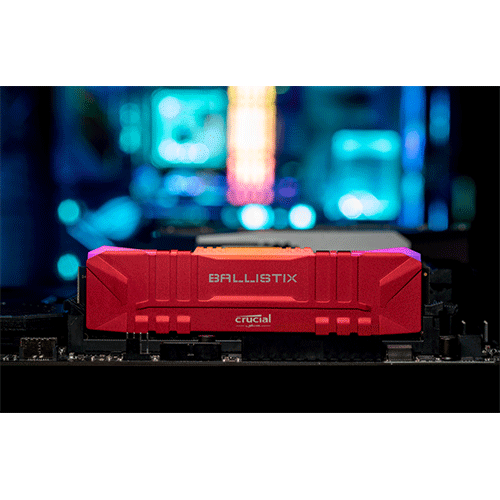 Crucial Ballistix 16GB DDR4 2666 Memory - Red (BL16G26C16U4R)