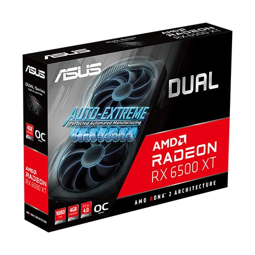 ASUS Dual Radeon RX 6500 XT OC Edition 4GB GDDR6 (DUAL-RX6500XT-O4G)