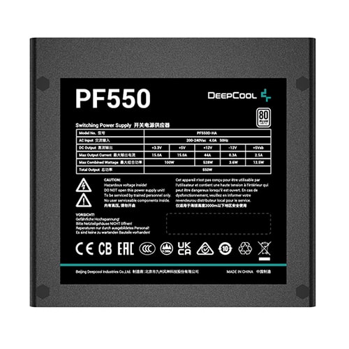 DeepCool PF Series PF550 Power Supply (R-PF550D-HA0B-UK)