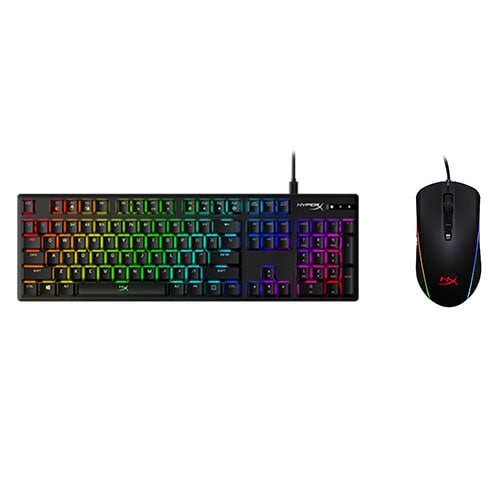 HyperX Alloy Origins RGB Mechanical Gaming Keyboard - Red Switch with Pulsefire Surge RGB Gaming Mouse Combo