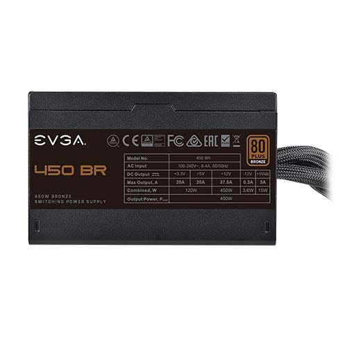 EVGA 450 BR  80 Plus Bronze 450W Power Supply (100-BR-0450-K1)