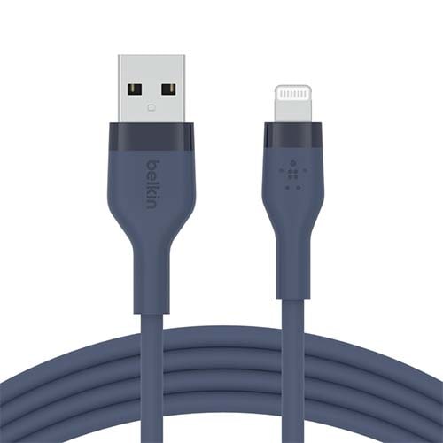 Belkin BOOST CHARGE Flex USB-A Cable with Lightning Connector - Blue (CAA008bt1MBL)