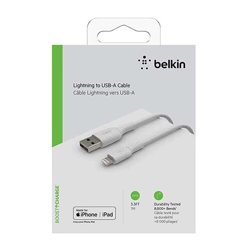 Belkin BOOST CHARGE Lightning to USB-A Cable - 15cm - white (CAA001bt1MWH)