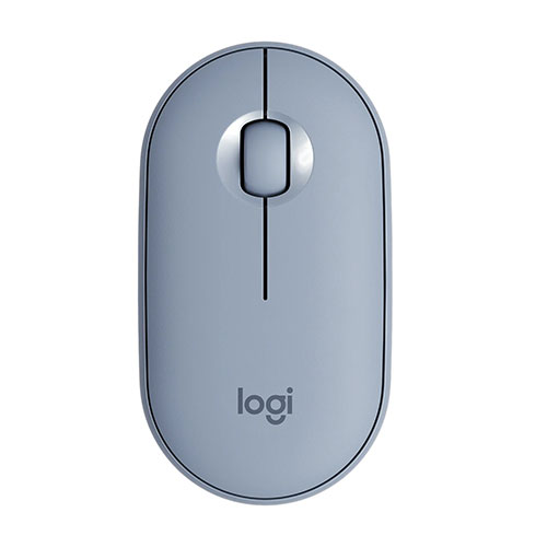 Logitech Pebble M350 Wireless and Bluetooth Mouse - Blue (910-005603)