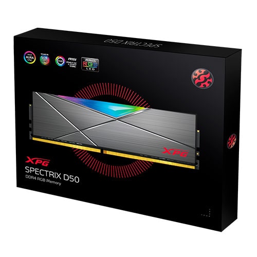 Adata XPG Spectrix D50 RGB 32GB (1x32GB) DDR4 3600MHz Desktop Memory - Tungsten Grey (AX4U360032G18I-ST50)