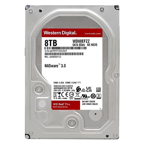 Western Digital Red Plus 8TB NAS Internal Hard Drive (WD80EFZZ)