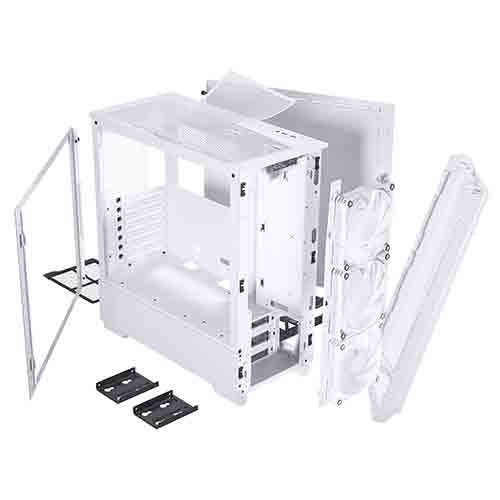 Phanteks Chassis Eclipse G360A Mid Tower Case - Tempered Glass - DRGB - Matte White (PH-EC360ATG-DMW02)