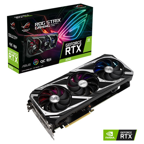 Asus ROG Strix GeForce RTX 3050 OC Edition 8GB GDDR6 (ROG-STRIX-RTX3050-O8G-GAMING)