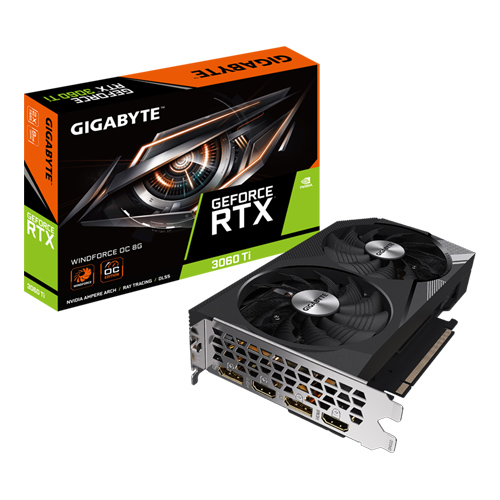Gigabyte GeForce RTX 3060 Ti WINDFORCE OC 8GB GDDR6 (GV-N306TWF2OC-8GD)