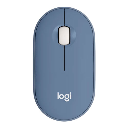 Logitech Pebble M350 Wireless and Bluetooth Mouse - Blueberry (910-006667)