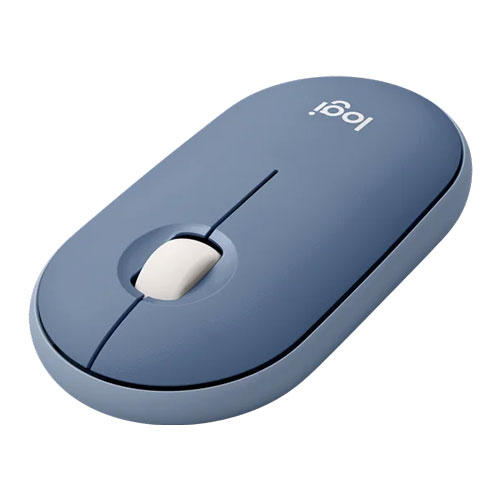 Logitech Pebble M350 Wireless and Bluetooth Mouse - Blueberry (910-006667)