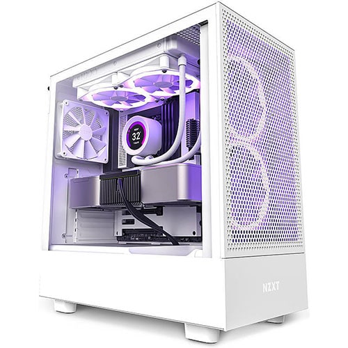 NZXT H5 Flow Compact Mid-tower Airflow Case - White (CC-H51FW-01)