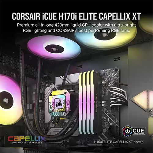 Corsair iCUE H170i ELITE CAPELLIX XT Liquid CPU Cooler - (CW-9060071-WW)