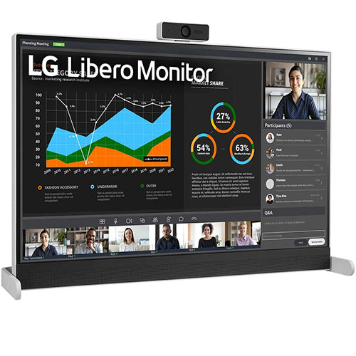 LG 27inch QHD Libero Monitor with Detachable Full HD Webcam (27BQ70QC)