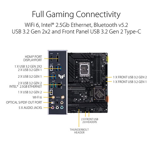 Asus TUF Gaming Z790-PLUS WIFI DDR5 Intel Motherboard