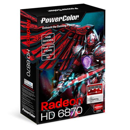 Power Color Radeon HD6870 1GB GDDR5 ATI PCI E Graphic Cards (AX6870 -1GBD5-2DH)