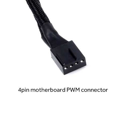 SilverStone CPF01 2 PWM Fan Splitter Sleeved Cable - Black (SST-CPF01)
