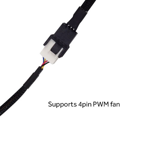 SilverStone CPF02 3 PWM Fan Splitter Sleeved Cable - Black (SST-CPF02)