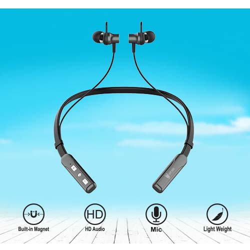 Ant Audio Wave Sports 550 Neck Band Bluetooth Headset with Mic - Black